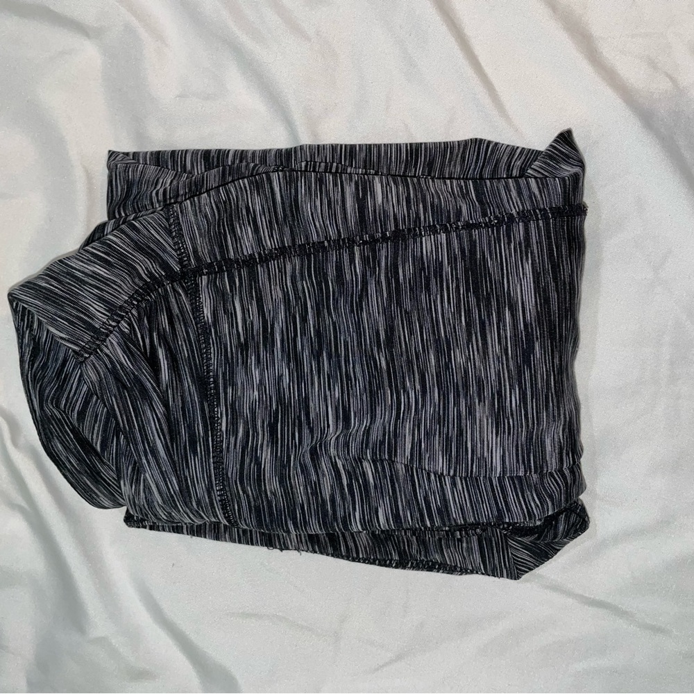 Black and white striped leggings